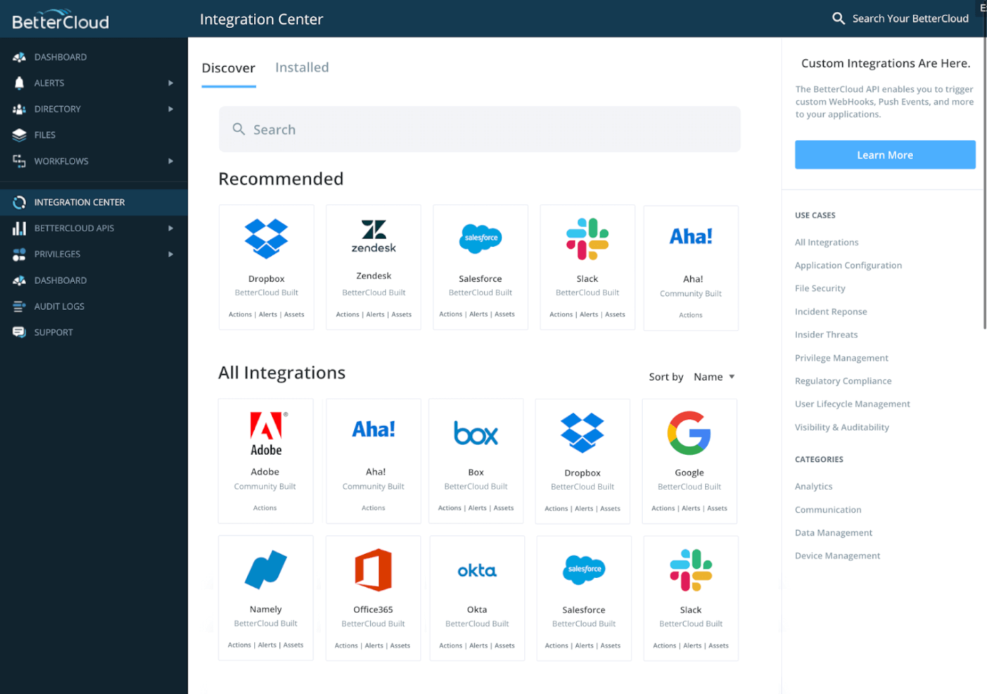 BetterCloud screenshot - 20 meilleures plateformes de gestion SaaS pour organiser vos applications