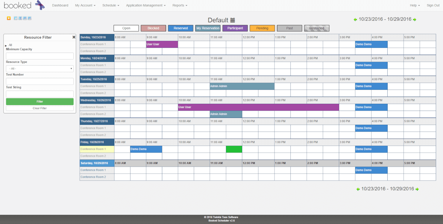 Booked Scheduler screenshot - 13 Meilleurs Logiciels de Planification des Employés Open Source Pour 2026
