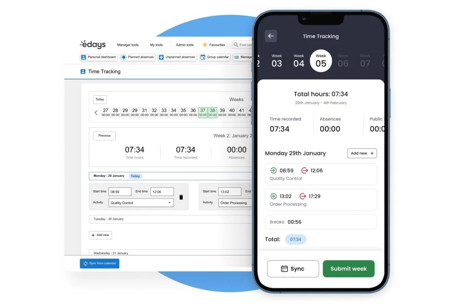 edays screenshot - 10 meilleurs logiciels de planification des horaires des employés examinés pour 2026