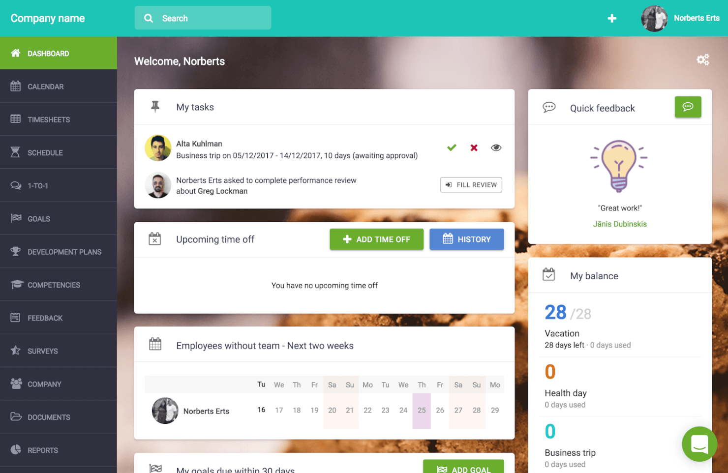 Sage HR screenshot - 26 Beste Online-Mitarbeiterplanungs-Tools für 2026
