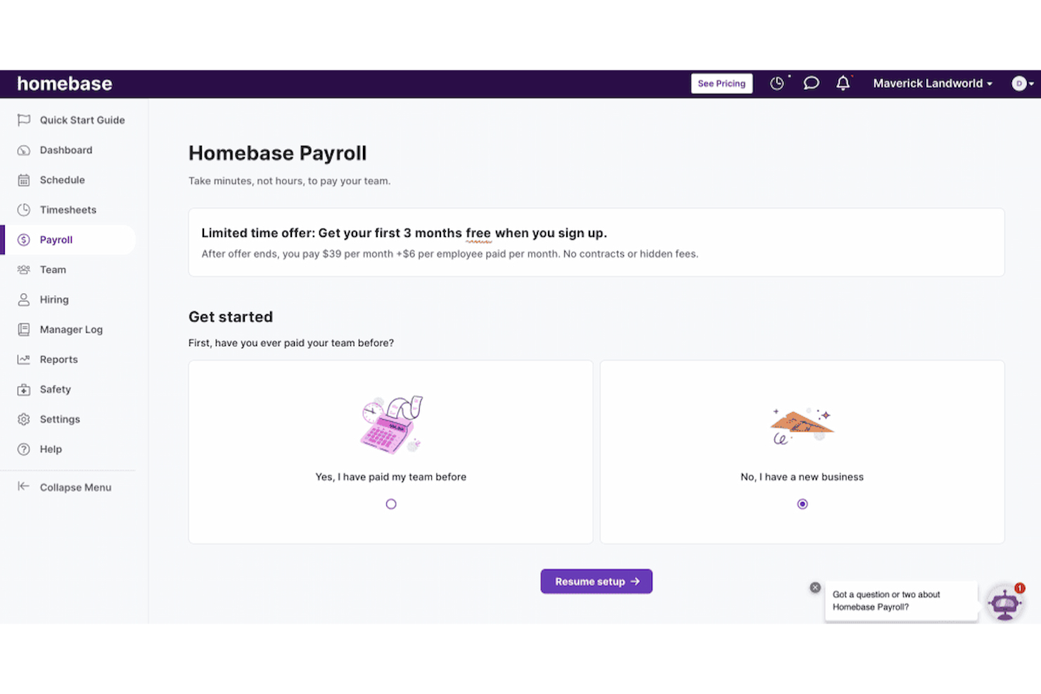 Homebase screenshot - Bereit für Wachstum: Alles Wissenswerte über den Markt für HR-Gehaltsabrechnungssoftware
