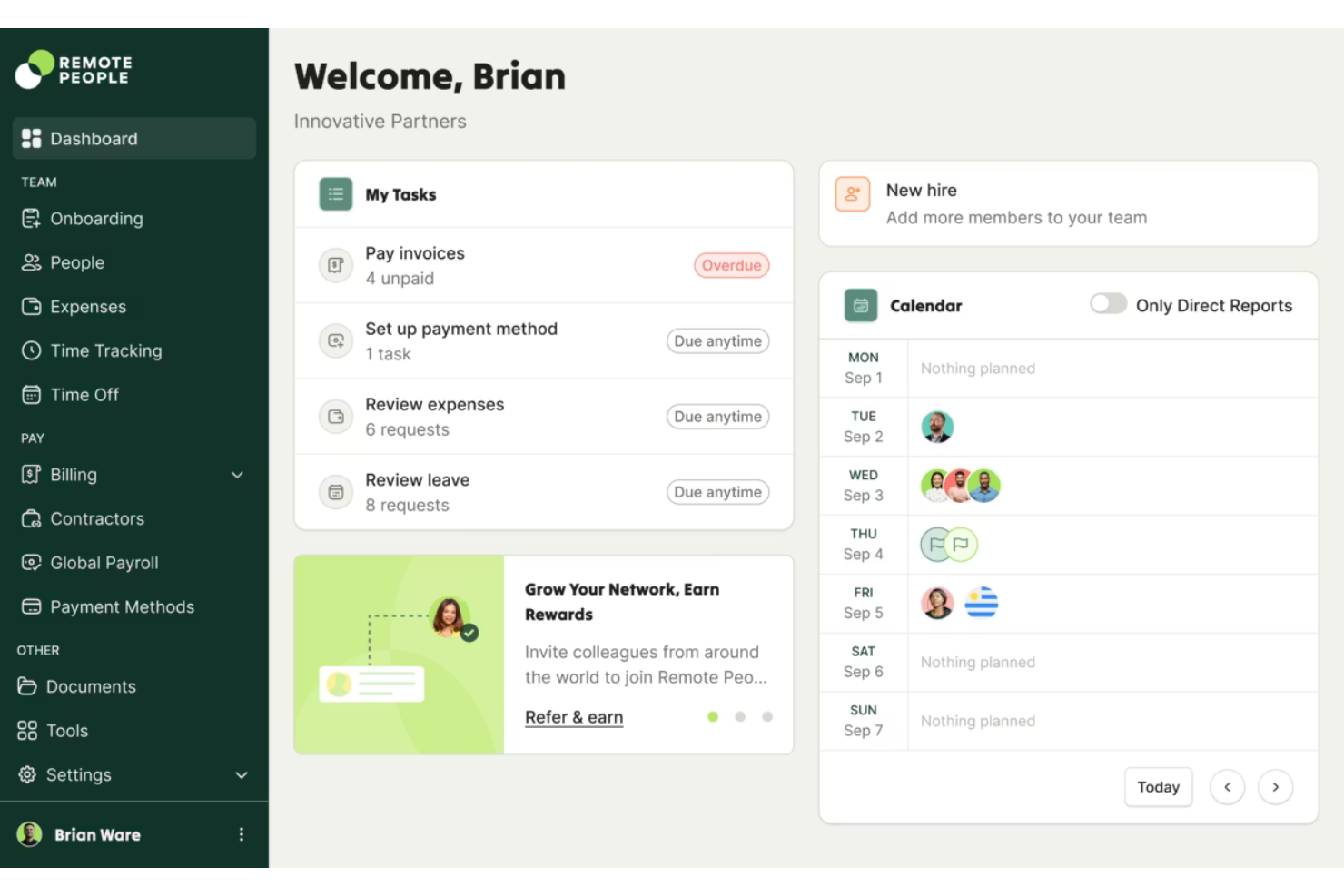 Remote People screenshot - 10 meilleurs EOR pour les petites entreprises en 2026