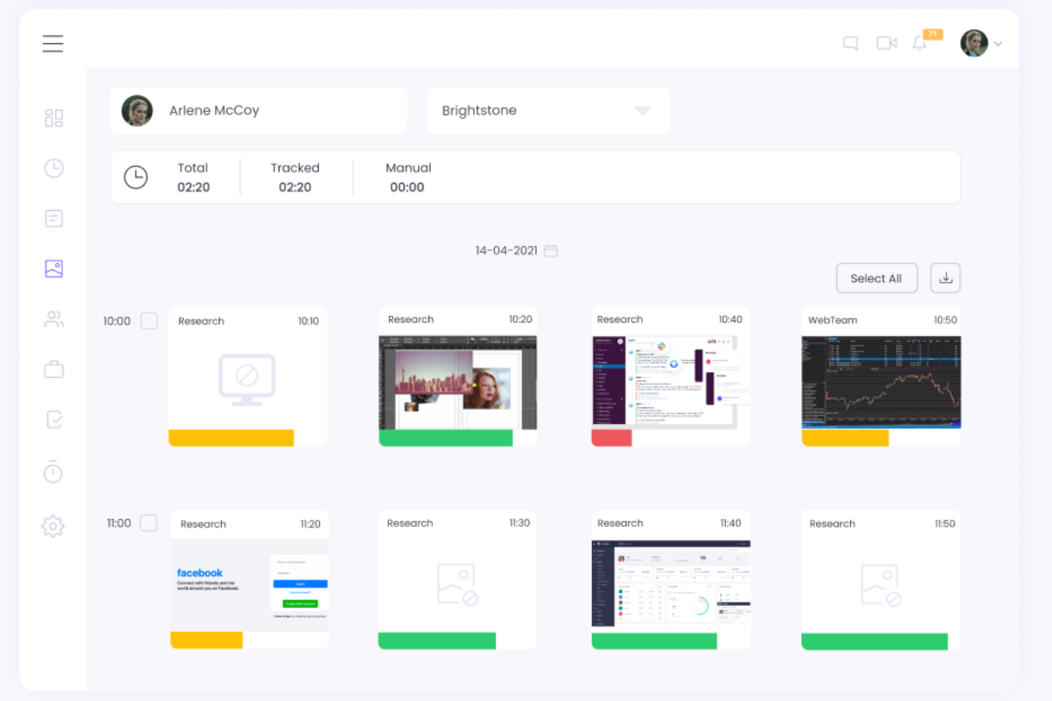 WebWork Time Tracker screenshot - 25 Meilleurs Logiciels de Surveillance des Employés à Distance en 2026
