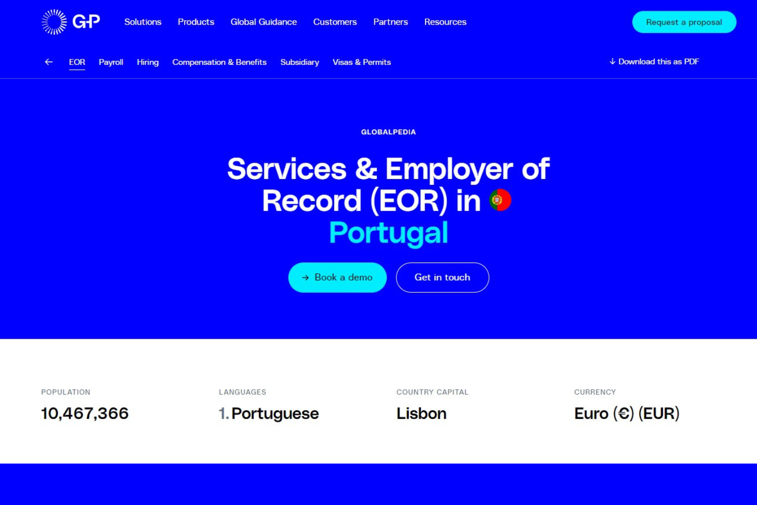G-P screenshot - 10 beste Employer of Record in Portugal: Bewertet im Jahr 2026