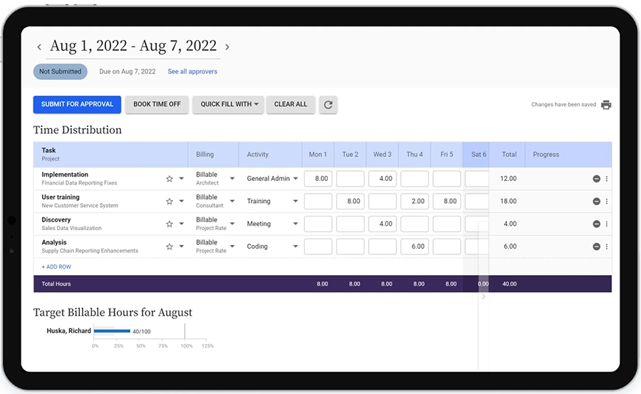 Deltek Replicon Time screenshot - 1 Beste Zeiterfassungssoftware Für Unternehmen Im Jahr 2026