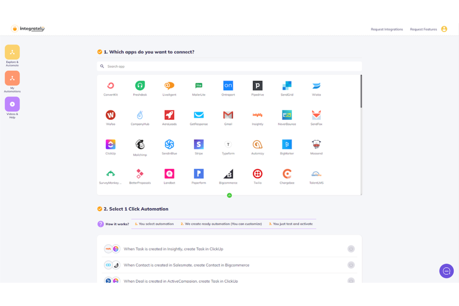 Integrately screenshot - 3 Beste Workflow-Automatisierungssoftware für 2026