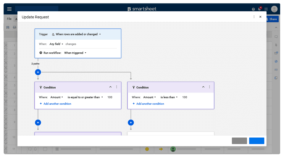 Smartsheet screenshot - 3 Meilleurs Logiciels d’Automatisation de Flux de Travail à Utiliser en 2026