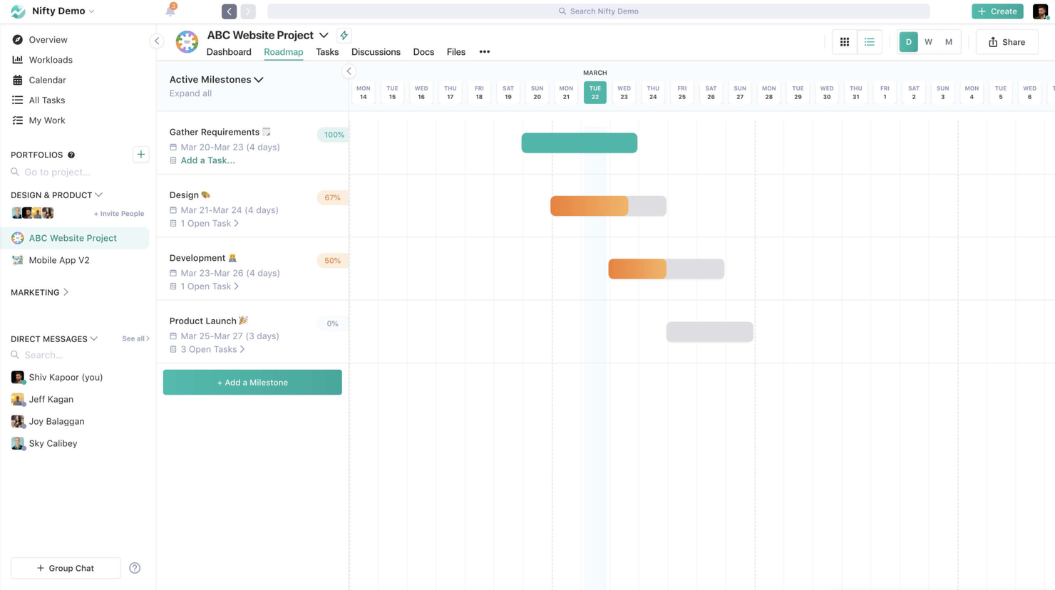 Nifty screenshot - 1 Beste Aufgabenverwaltungssoftware für die Arbeit im Jahr 2026