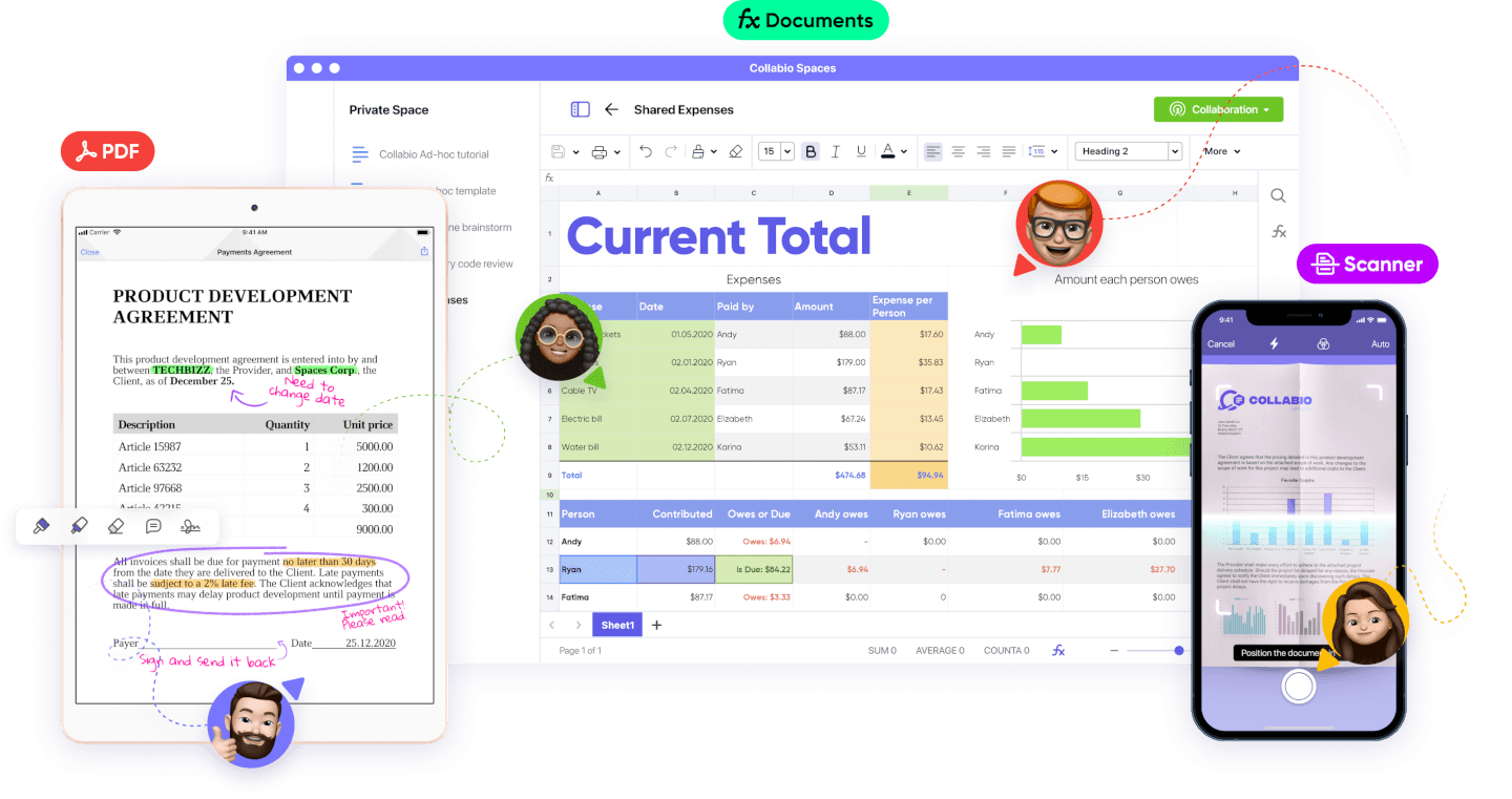 Collabio Spaces screenshot - 20 meilleures applications de productivité et logiciels de productivité de 2026