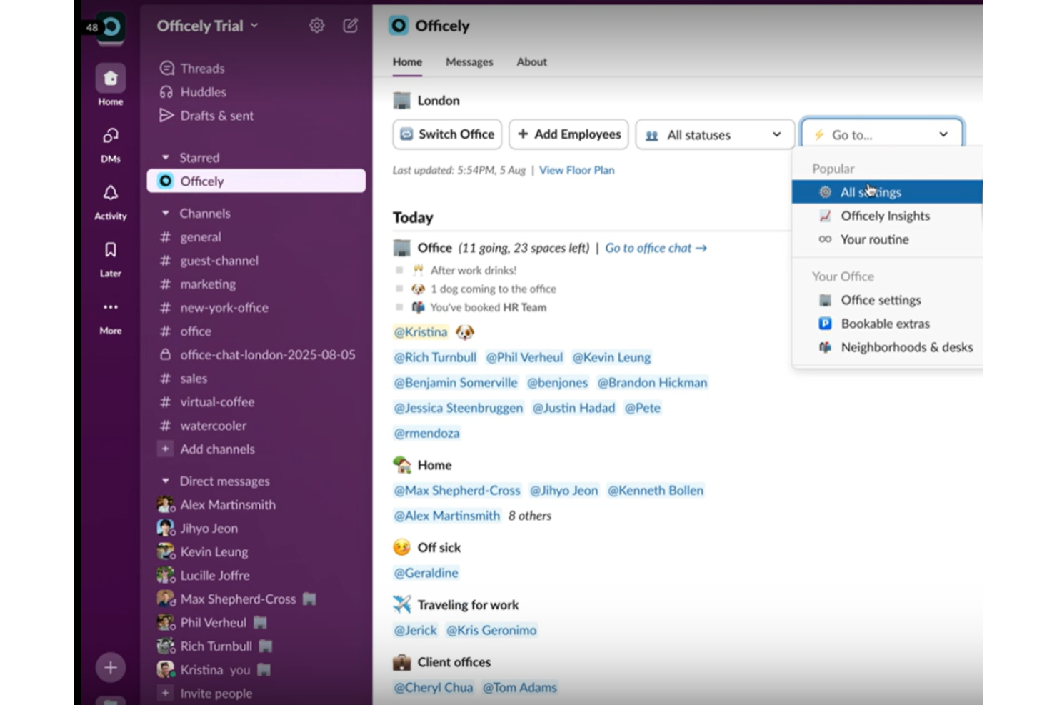 Officely screenshot - 20 Meilleures Alternatives à Skedda en 2026