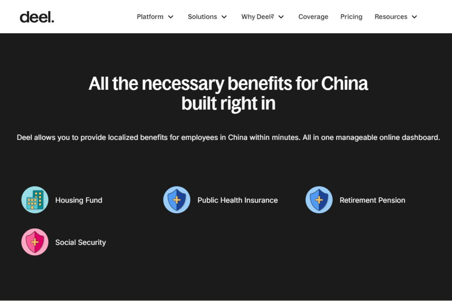 Deel Hire screenshot - 10 Mejores Empresas de Empleador de Registro en China: Revisión para 2026