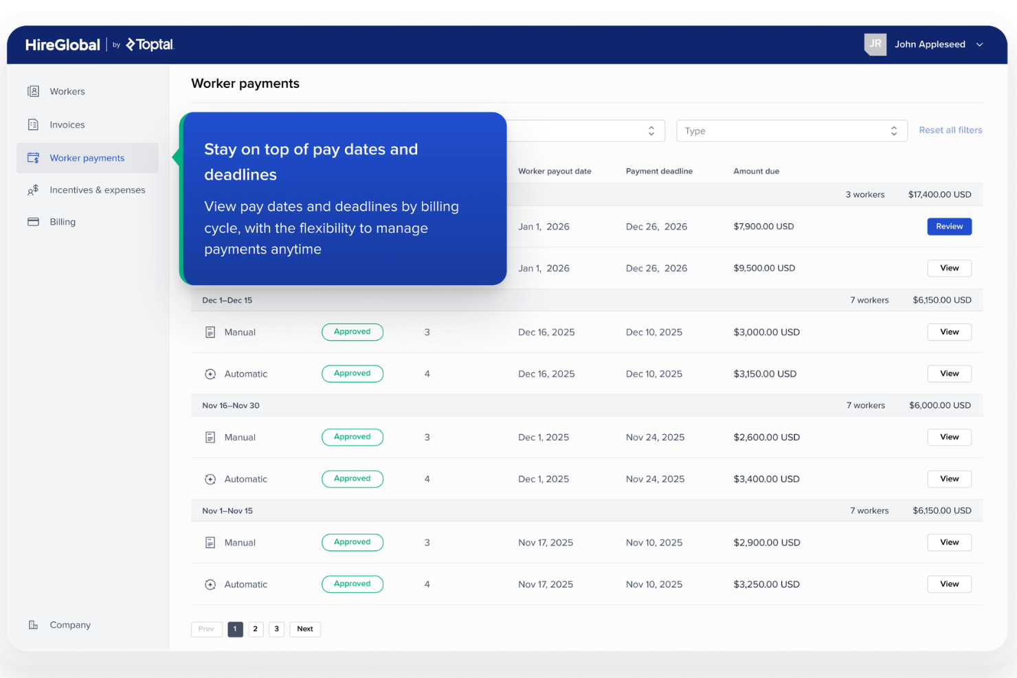 HireGlobal screenshot - 10 meilleurs services d’employeur officiel en Uruguay en 2026