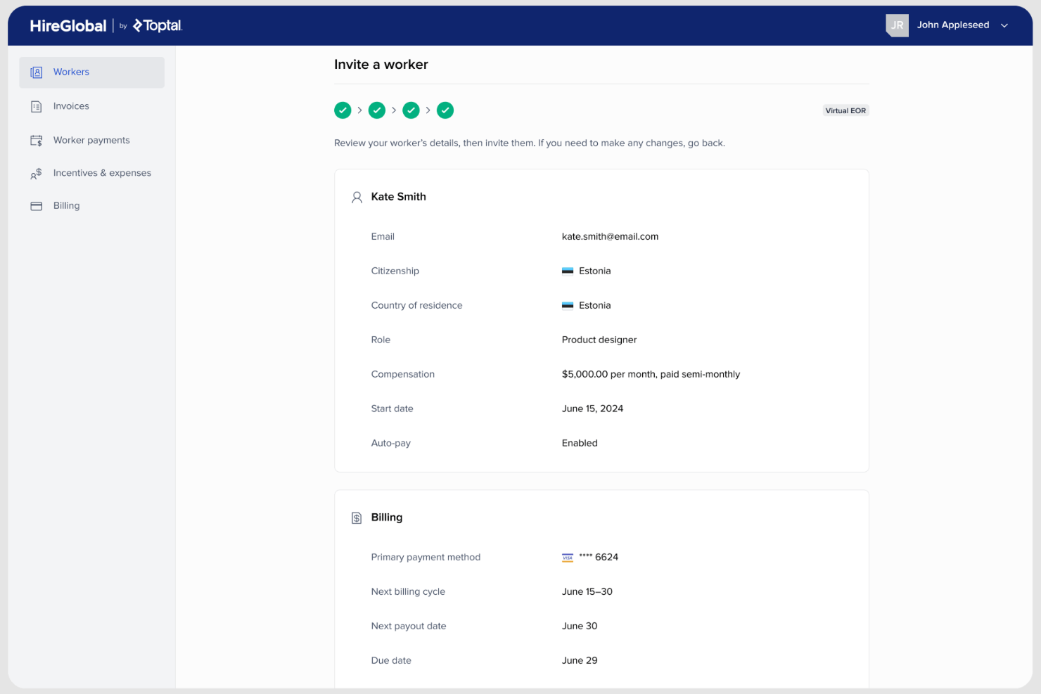 HireGlobal screenshot - 10 mejores servicios de empleador de registro en Malasia en 2026
