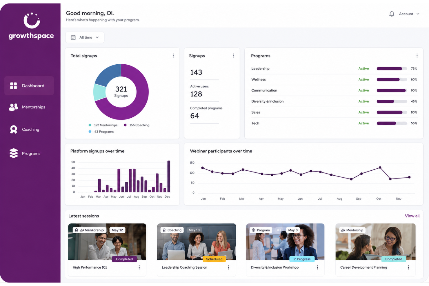 GrowthSpace screenshot - 16 beste Karrierecoaching-Software im Jahr 2026