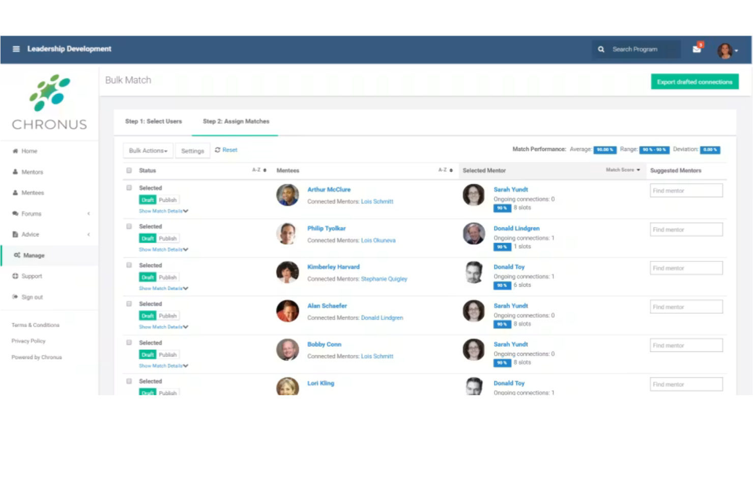 Chronus Mentoring Software screenshot - 16 beste Karrierecoaching-Software im Jahr 2026