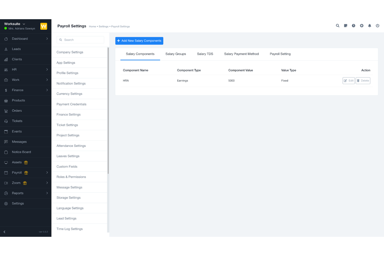 Worksuite screenshot - 10 mejores programas de nómina para contratistas en 2026