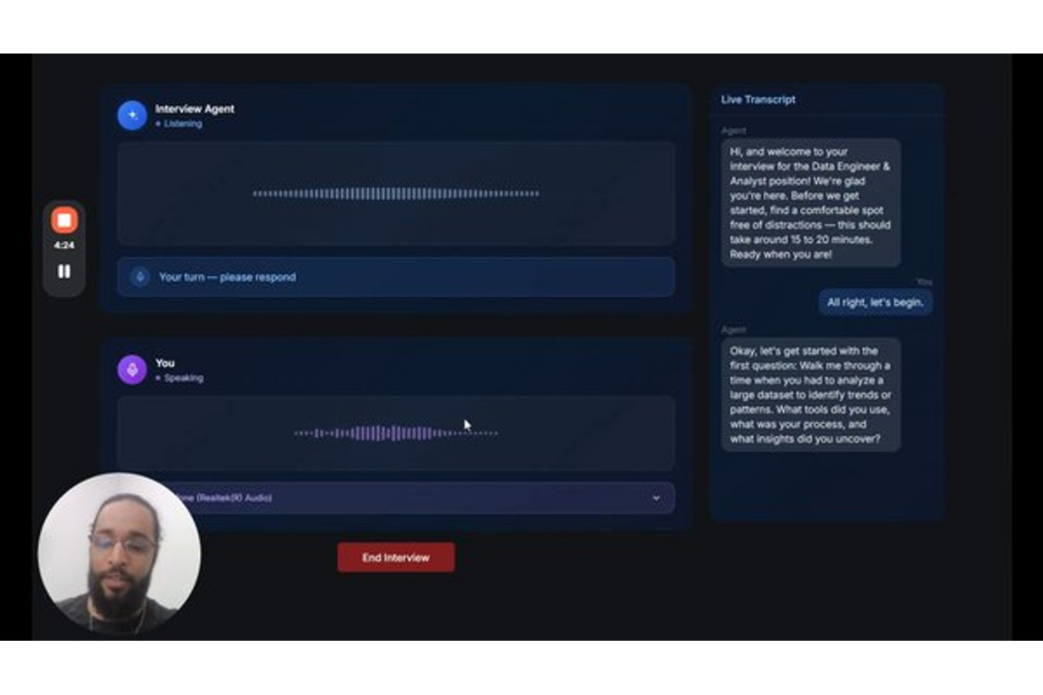 Screenz screenshot - 10 Mejores Software de Entrevistas por Video Analizados para 2026