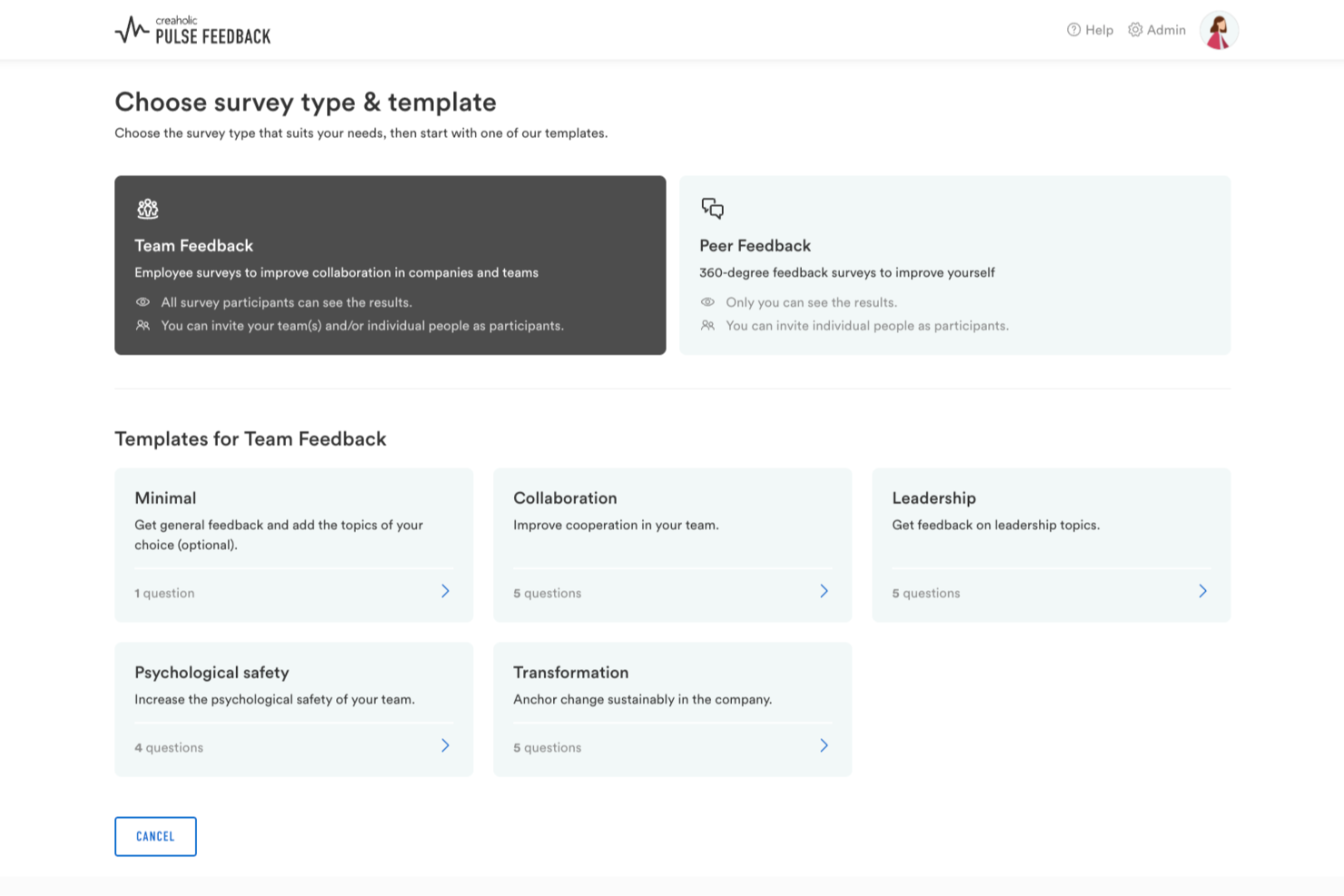Pulse Feedback screenshot - Les 10 meilleurs logiciels de retours des employés en 2026