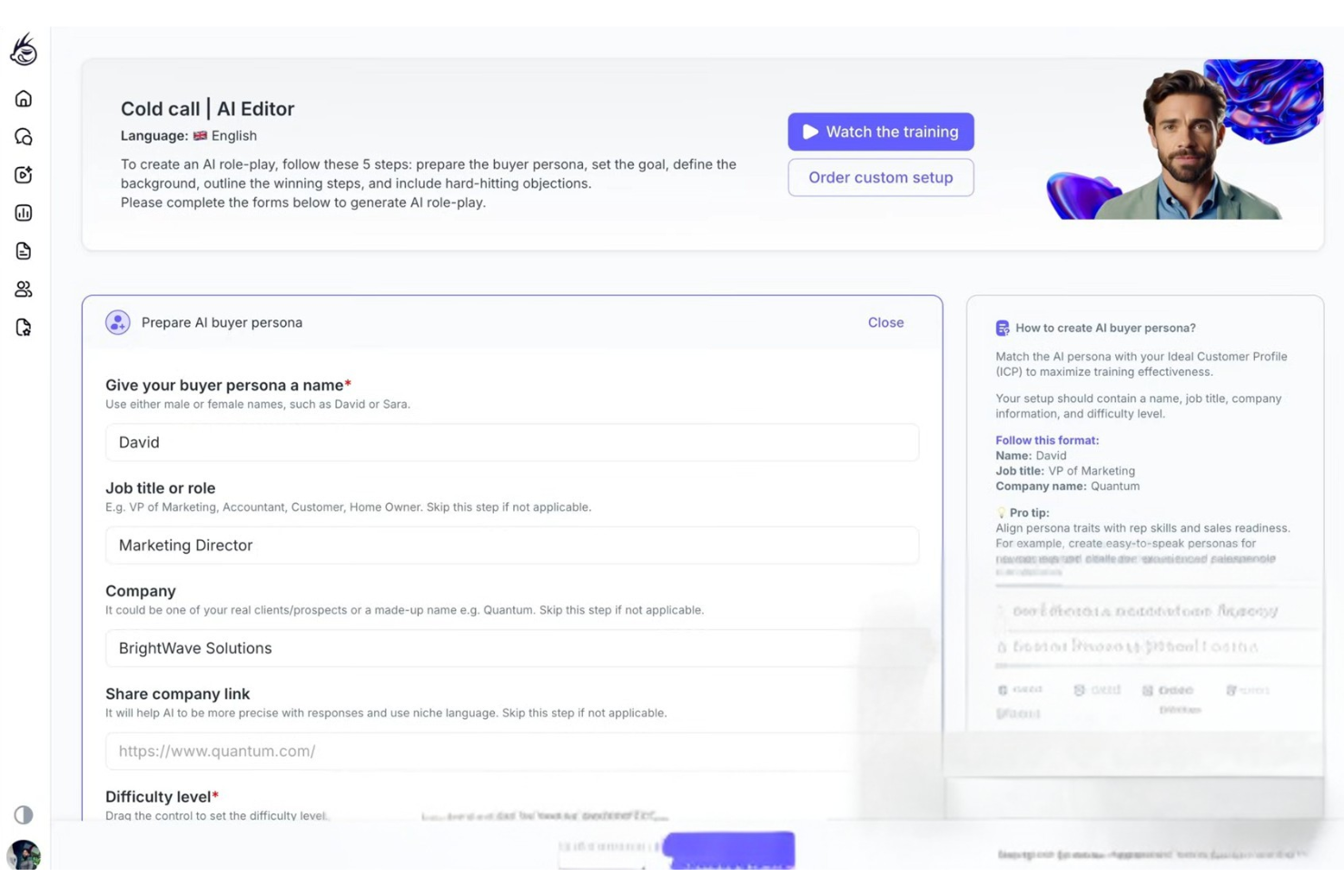 PitchMonster screenshot - Las 10 mejores herramientas de IA para formación y desarrollo revisadas en 2026