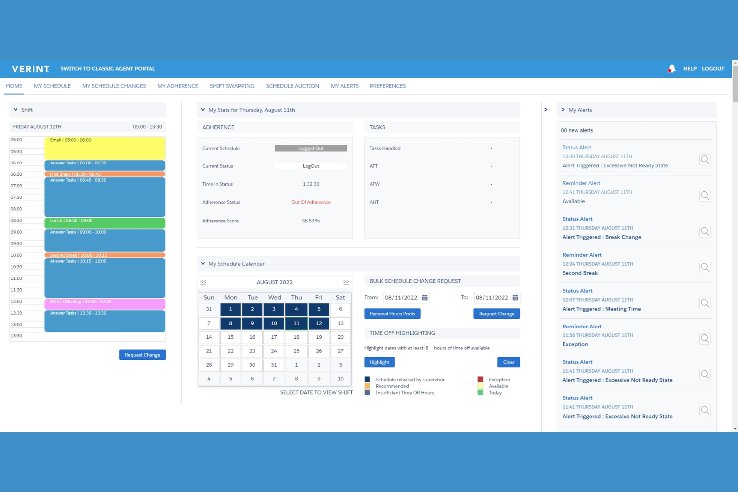 Verint screenshot - 18 Migliori Software di Pianificazione dei Turni per Dipendenti Enterprise Recensiti nel 2026