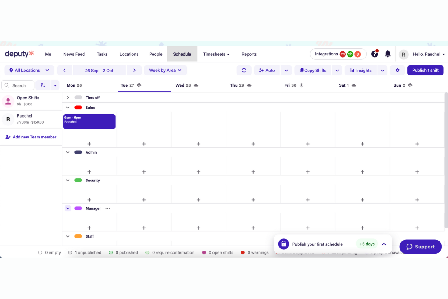 Deputy screenshot - 18 Migliori Software di Pianificazione dei Turni per Dipendenti Enterprise Recensiti nel 2026