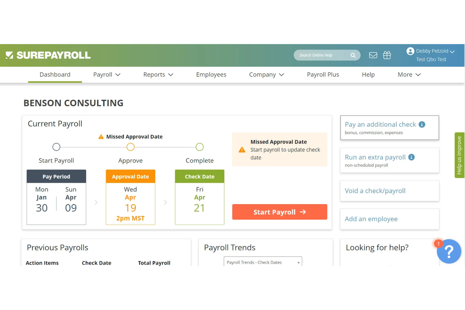 SurePayroll screenshot - 14 Migliori Software di Paghe Economici Recensiti nel 2026