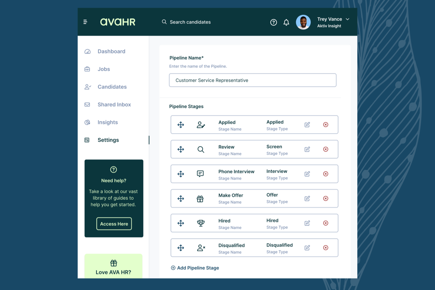 AvaHR screenshot - I 10 Migliori Sistemi di Tracciamento dei Candidati per il Settore Artigianale nel 2026