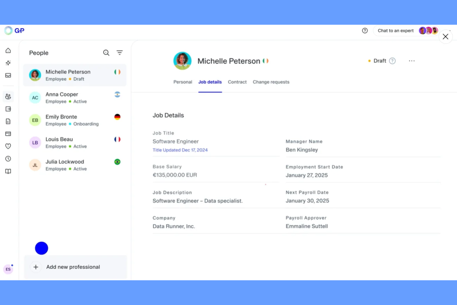 G-P screenshot - I 10 migliori servizi di datore di lavoro registrato in Israele nel 2026