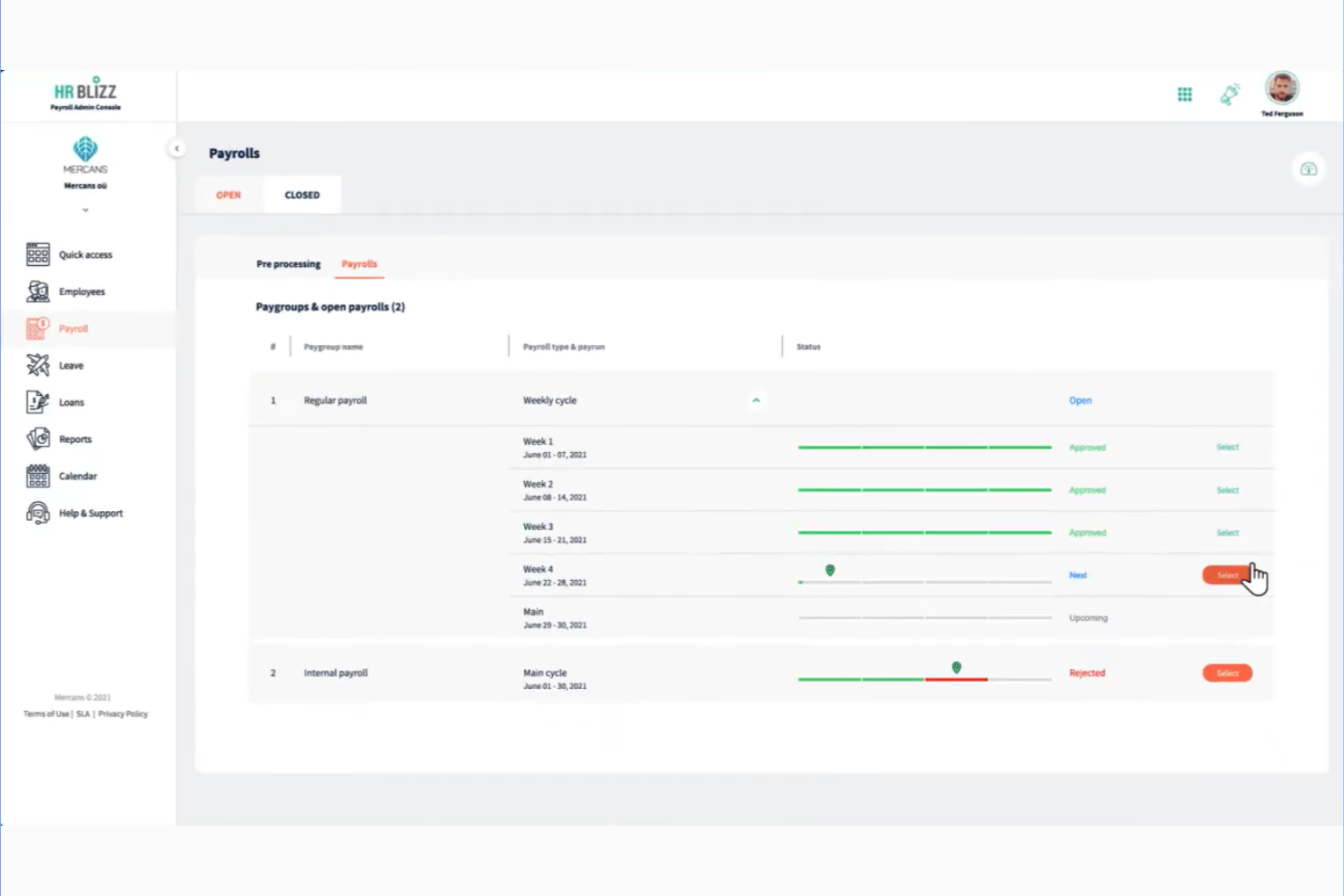 Mercans screenshot - I 10 migliori servizi di datore di lavoro registrato in Costa Rica nel 2026