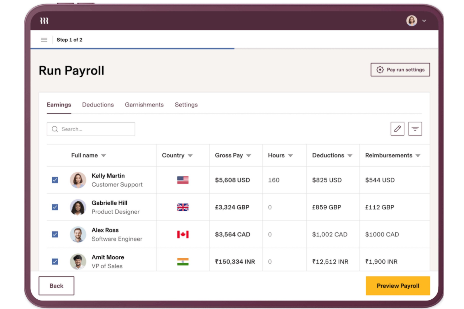 Rippling screenshot - 10 Migliori Servizi Employer of Record in Uruguay nel 2026