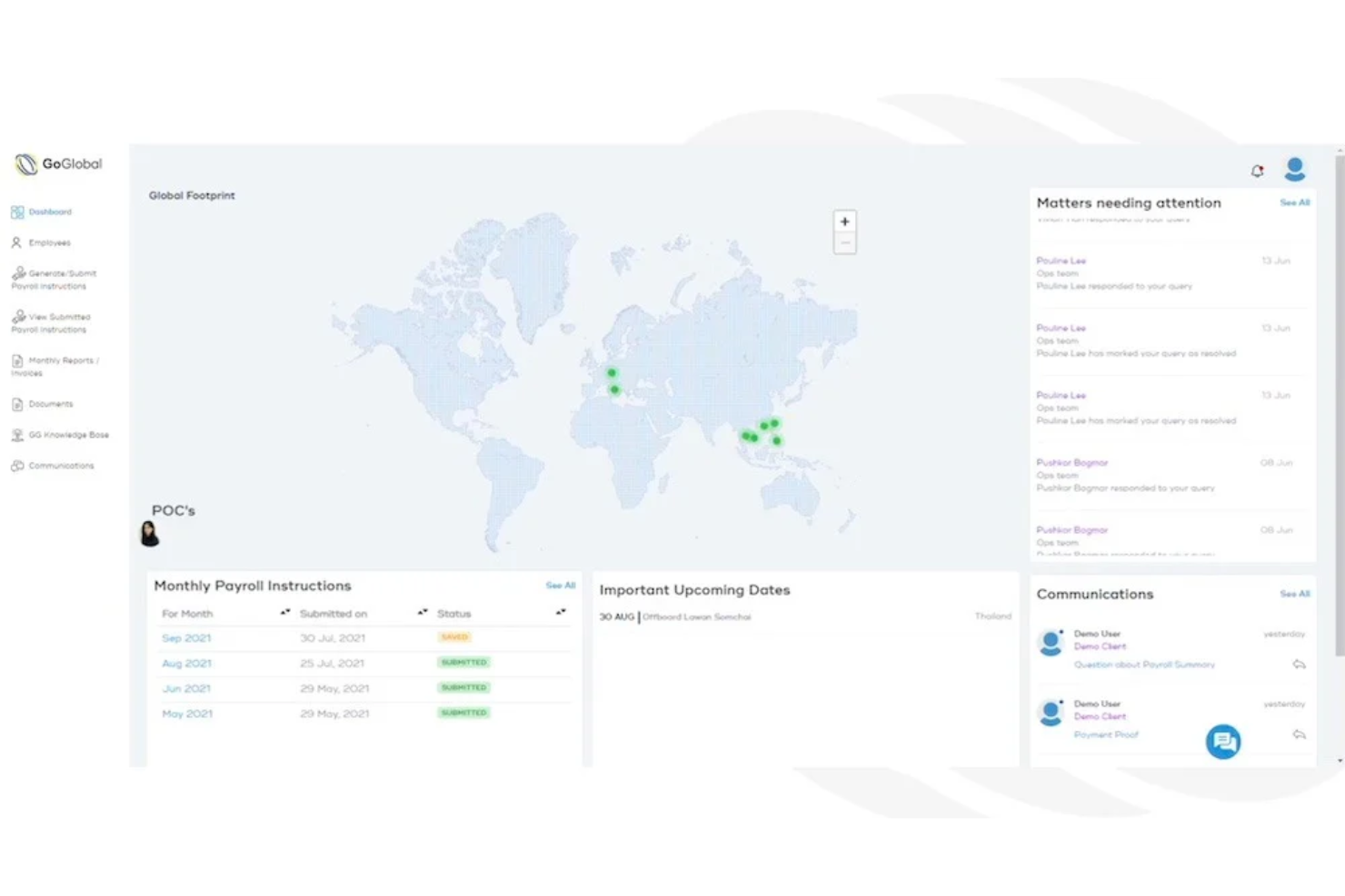 GoGlobal screenshot - Le 10 migliori soluzioni Employer of Record in Uganda nel 2026