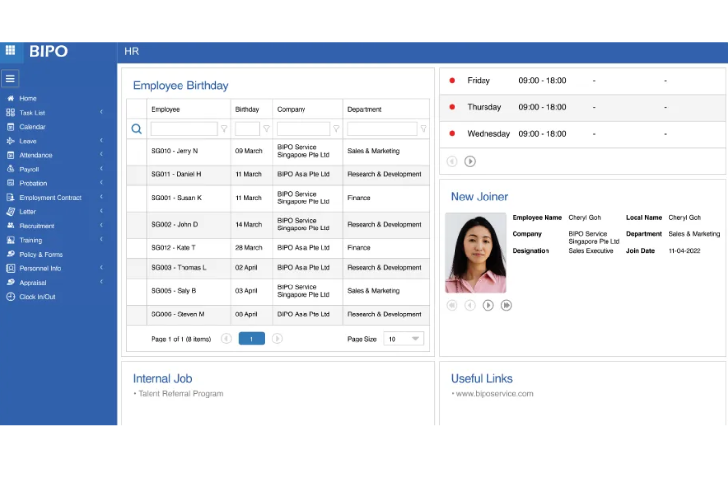 BIPO screenshot - Le 10 migliori soluzioni Employer of Record in Danimarca per il 2026