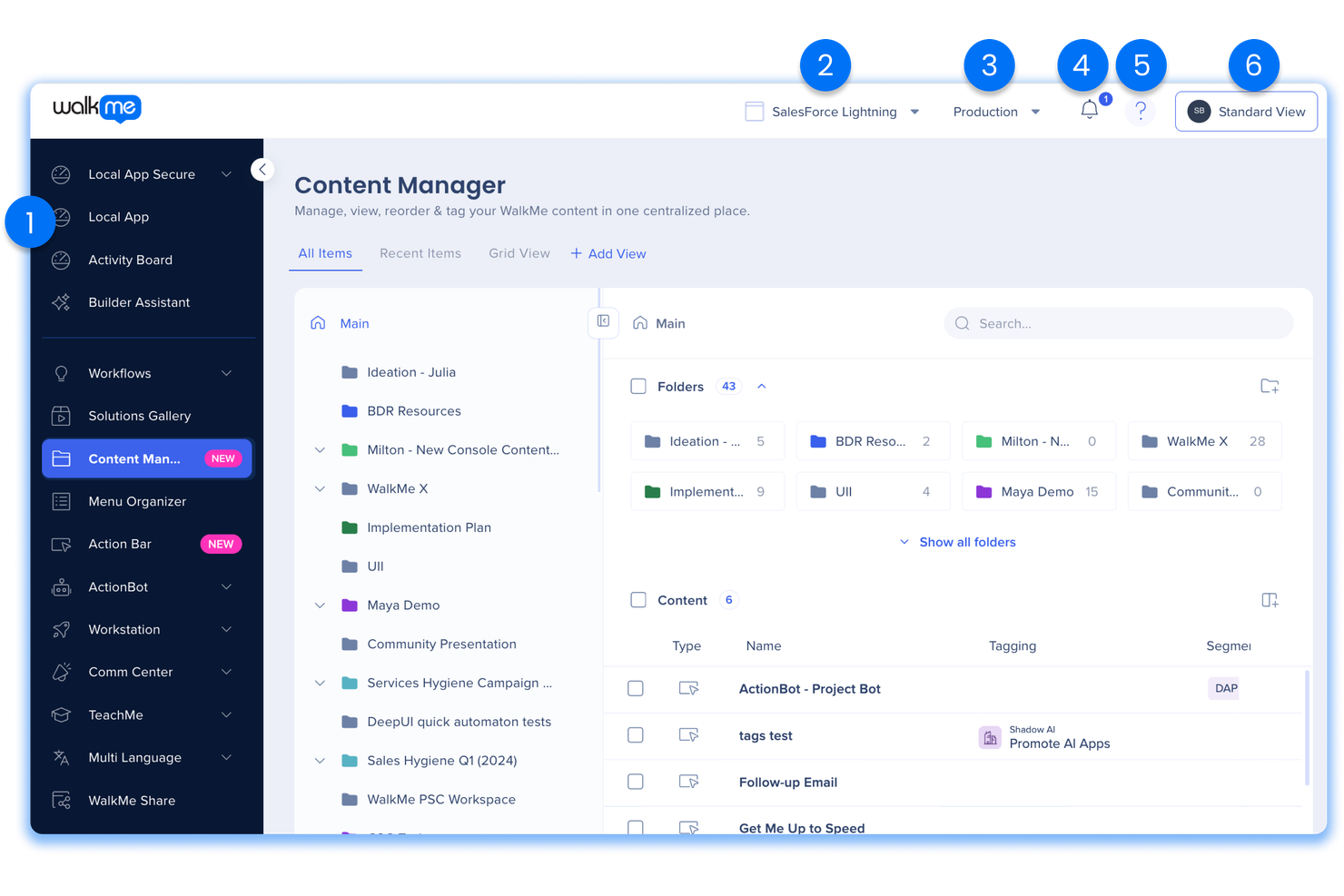WalkMe screenshot - 20 Migliori Alternative a Whatfix per il 2026