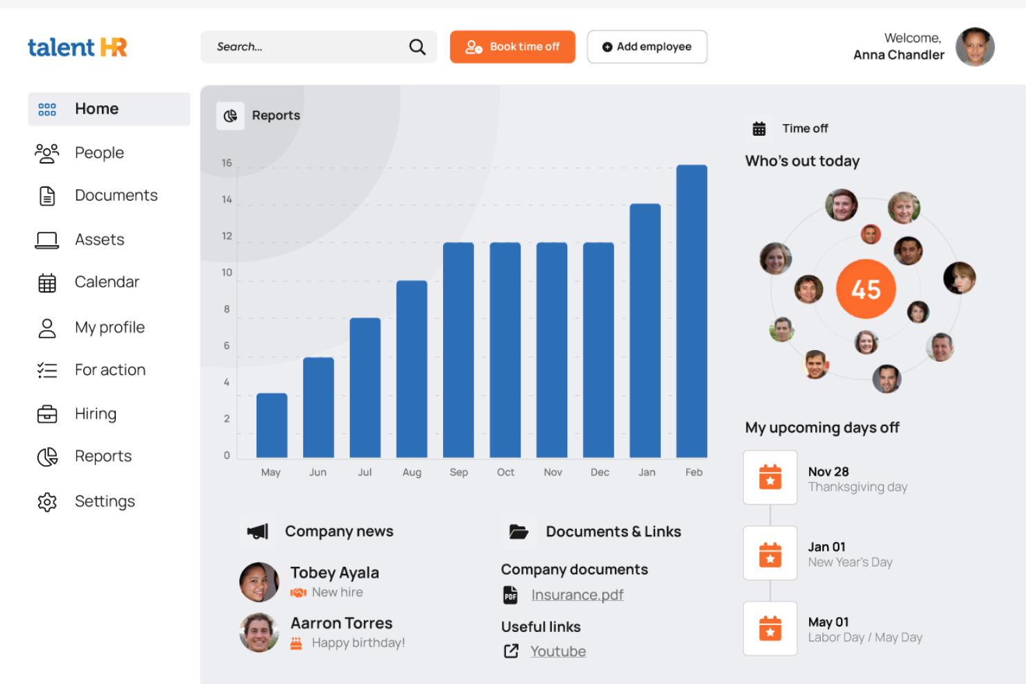 TalentHR screenshot - I 10 migliori software HR per il settore manifatturiero per il 2026