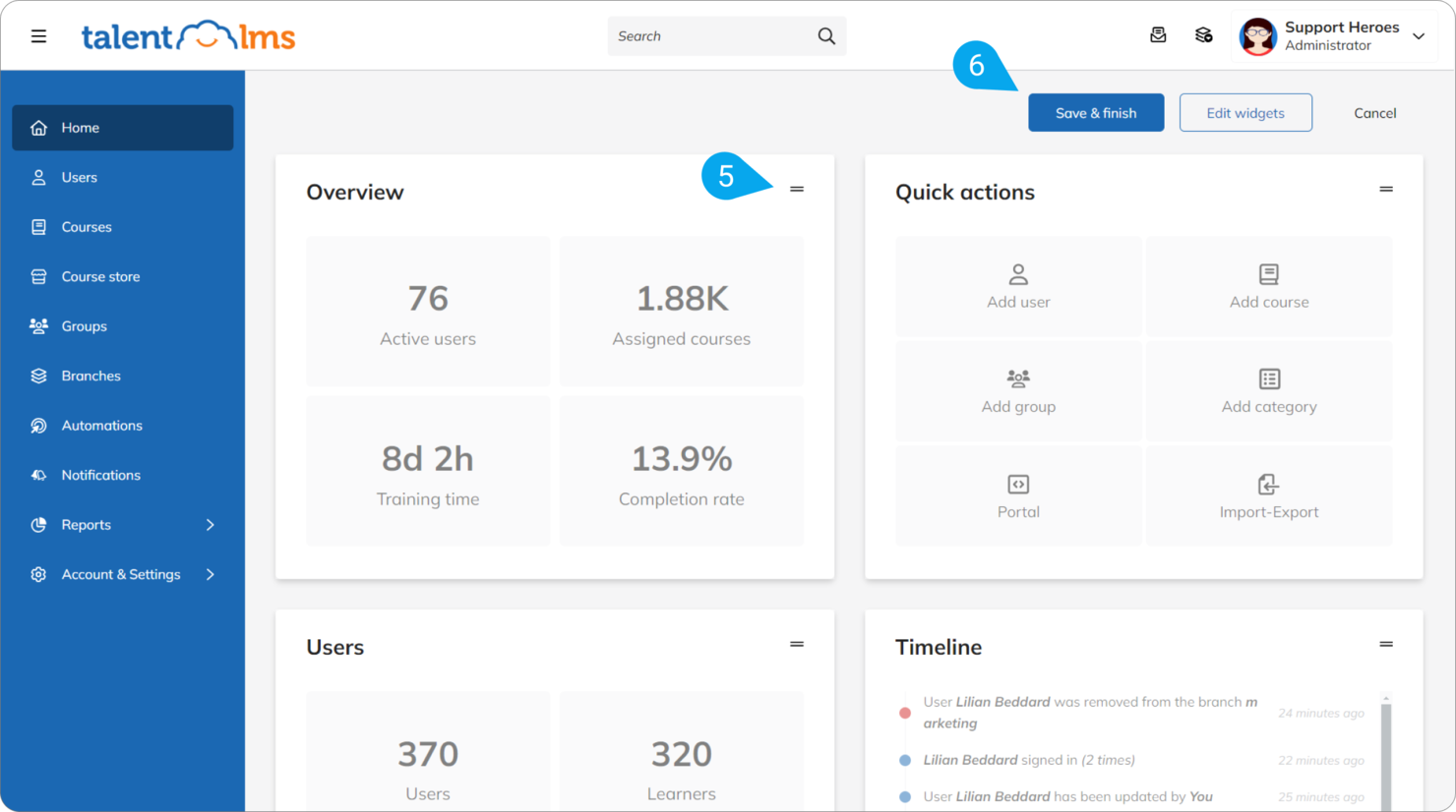TalentLMS screenshot - 10 Piattaforme LMS per Aziende Estese nel 2026