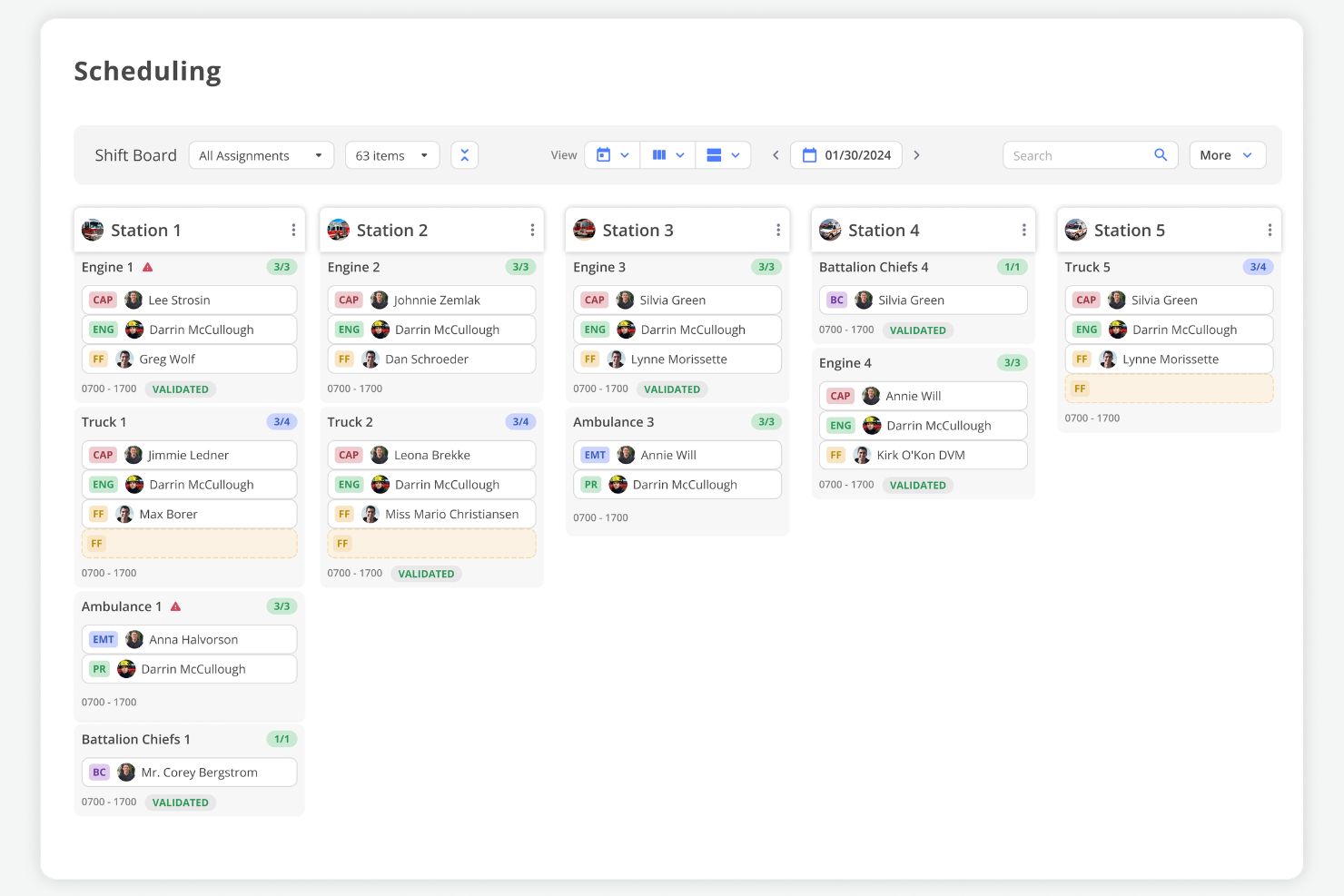 First Due screenshot - I 10 migliori software di pianificazione turni EMS nel 2026