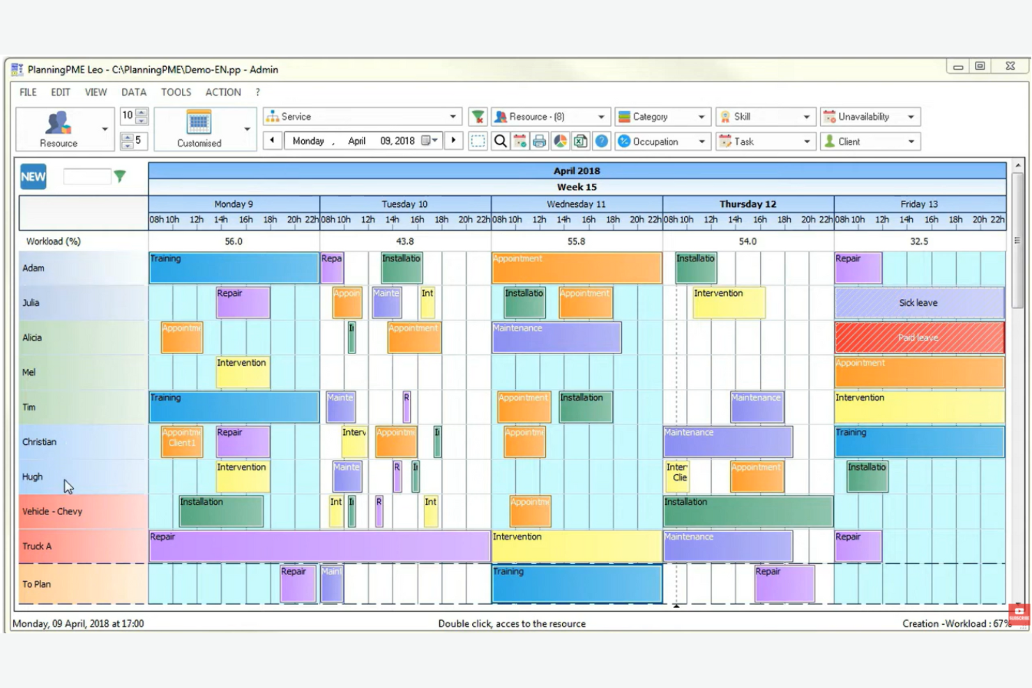 PlanningPME screenshot - Le 10 Migliori Soluzioni Software per la Programmazione della Formazione nel 2026