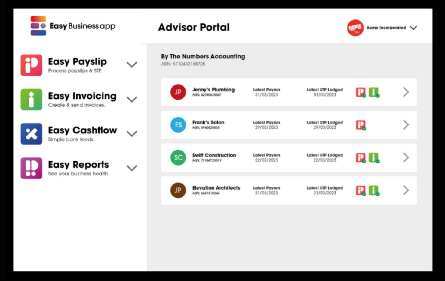 Easy Payslip screenshot - Le 10 migliori soluzioni software per la busta paga elettronica (Single-Touch) recensite nel 2026