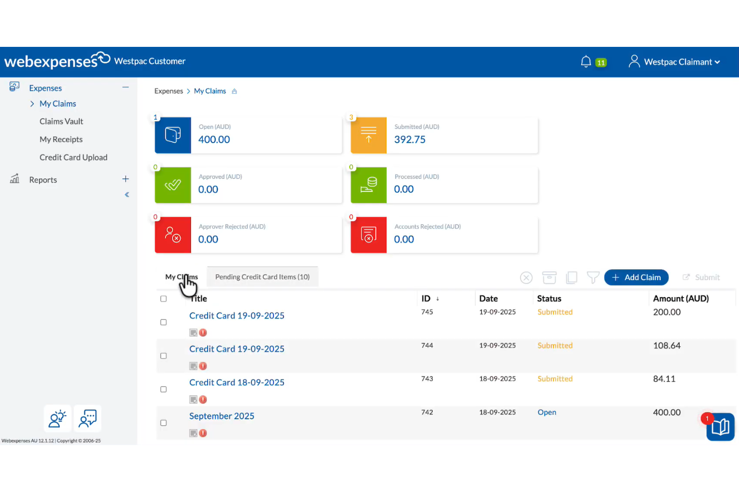 Webexpenses screenshot - 14 Software per la Gestione delle Spese con Carta di Credito per il 2026