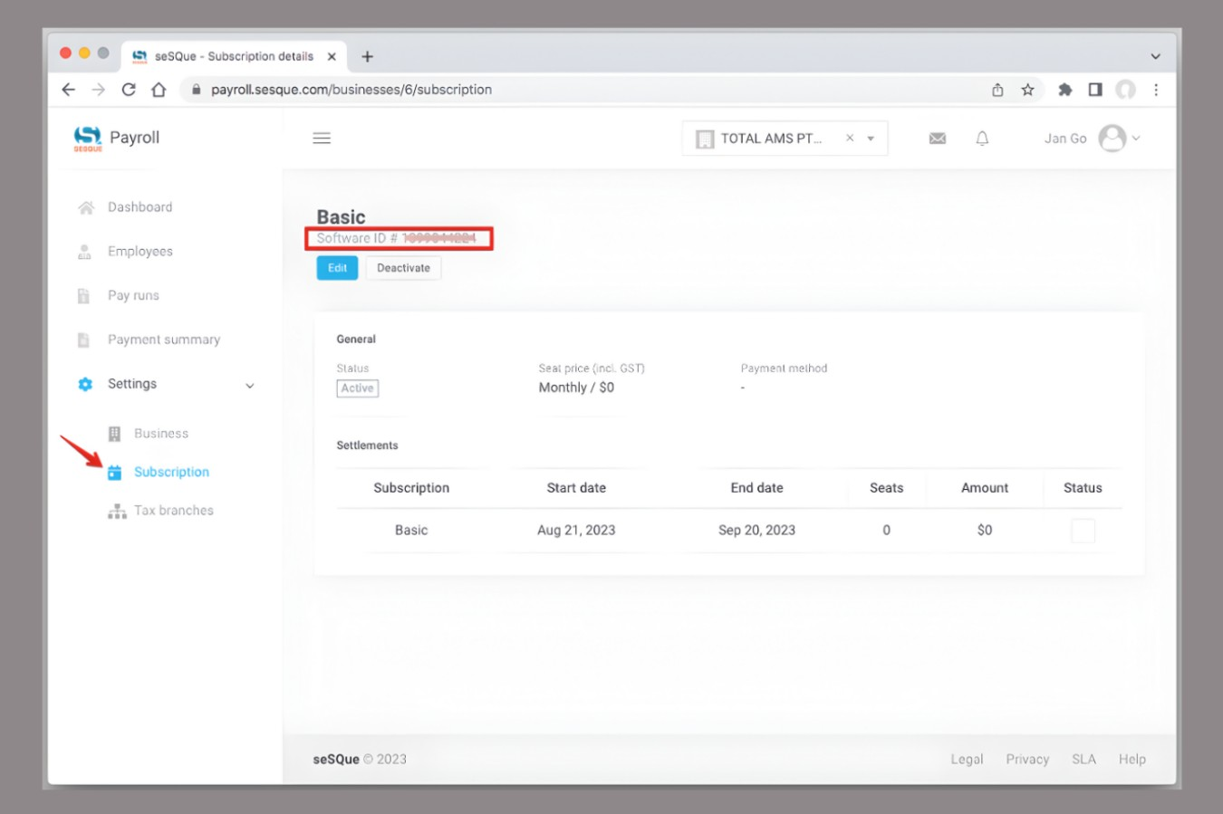 SeSQue Payroll screenshot - Le 10 migliori soluzioni software per la busta paga elettronica (Single-Touch) recensite nel 2026
