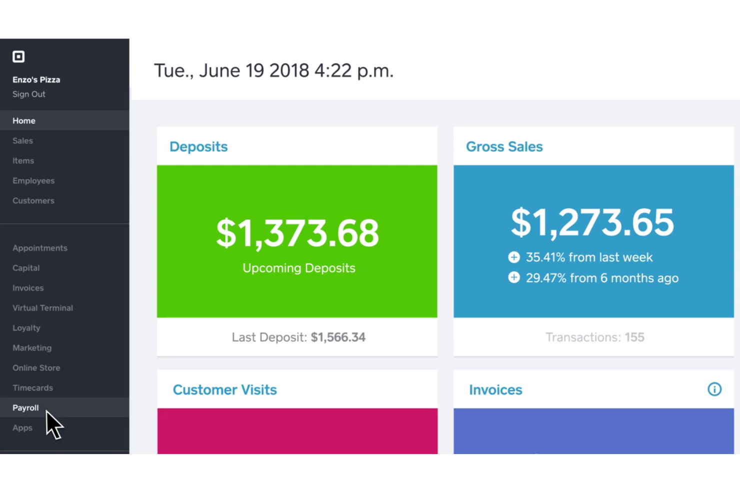 Square Payroll screenshot - 14 Migliori Software di Paghe Economici Recensiti nel 2026