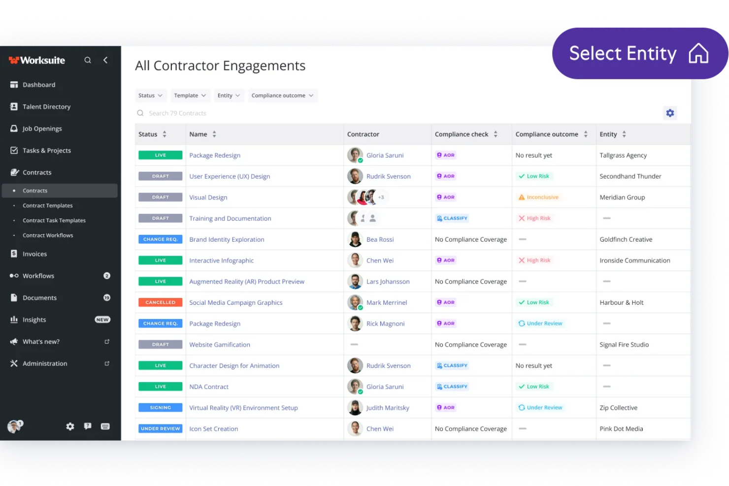 Worksuite screenshot - Le 10 migliori soluzioni software per la conformità degli appaltatori recensite nel 2026
