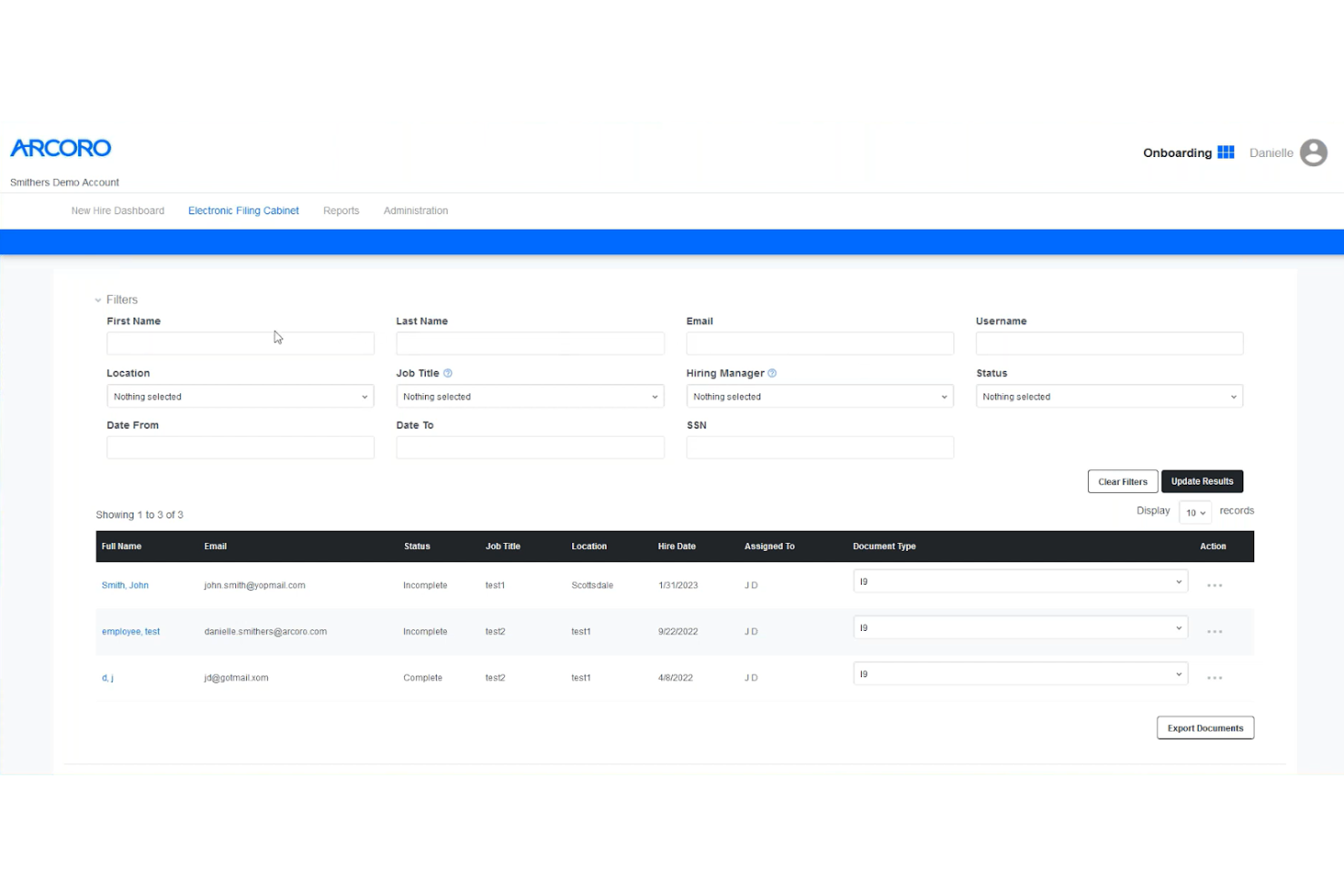 Arcoro screenshot - Le 10 migliori soluzioni software per l’onboarding dei collaboratori recensite nel 2026