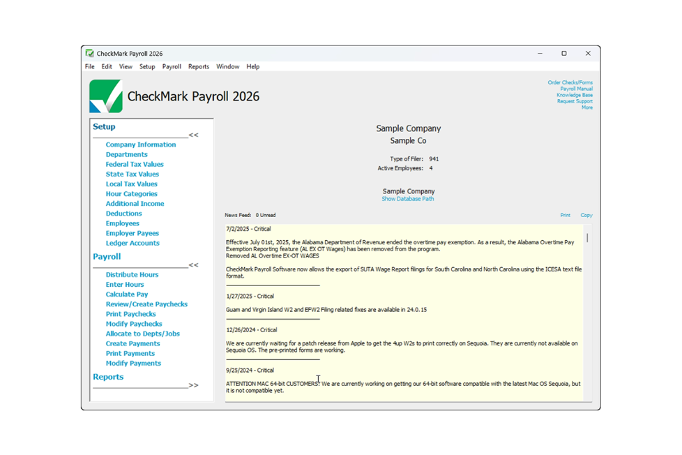 CheckMark Payroll screenshot - Le 10 Migliori Soluzioni di Software Paghe Semplici Recensite nel 2026