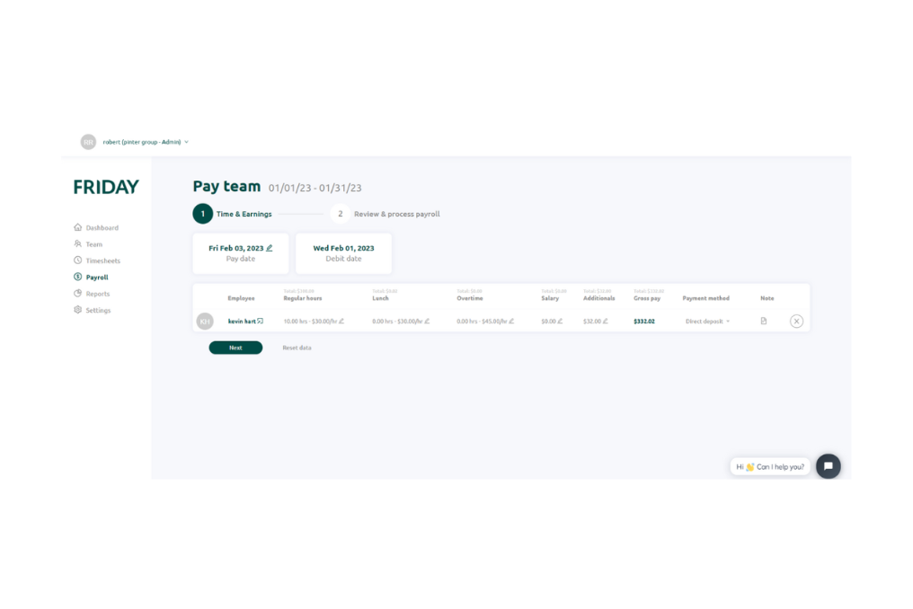 Friday screenshot - Le 10 Migliori Soluzioni di Software Paghe Semplici Recensite nel 2026
