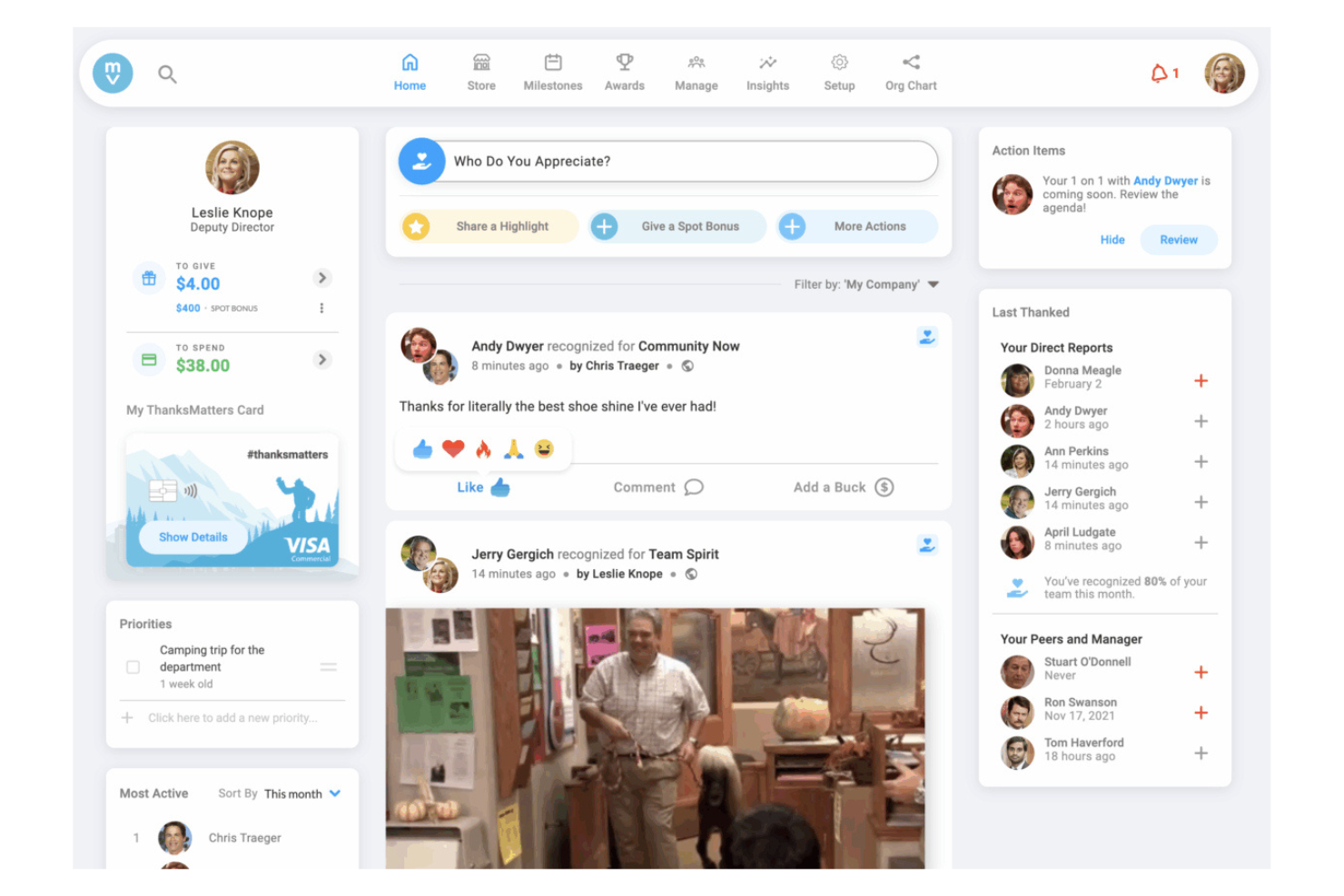 Motivosity screenshot - Le 10 migliori soluzioni software per incentivi ai dipendenti basate su IA nel 2026