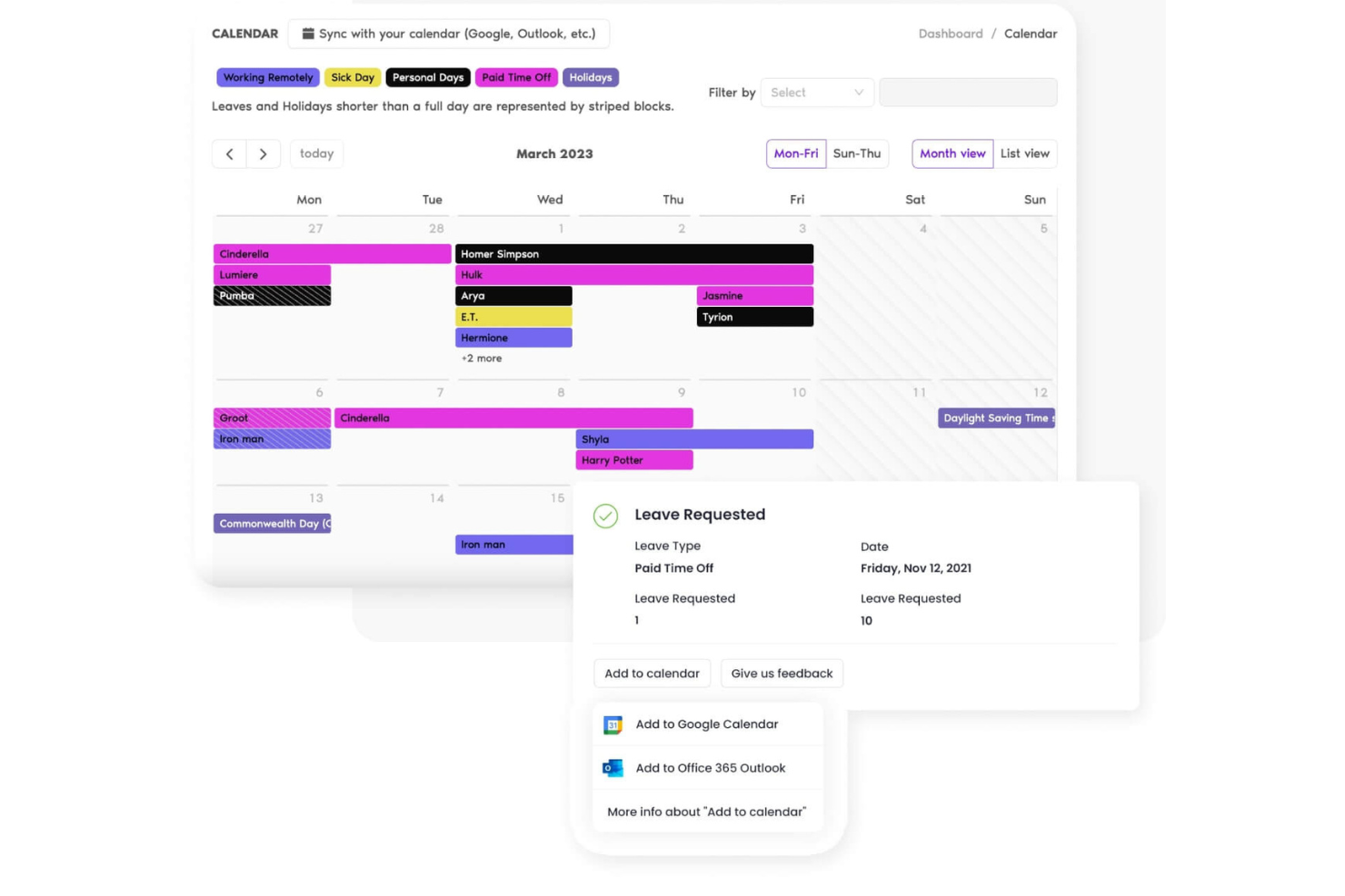 Vacation Tracker screenshot - I 18 migliori software per la gestione delle ferie recensiti nel 2026