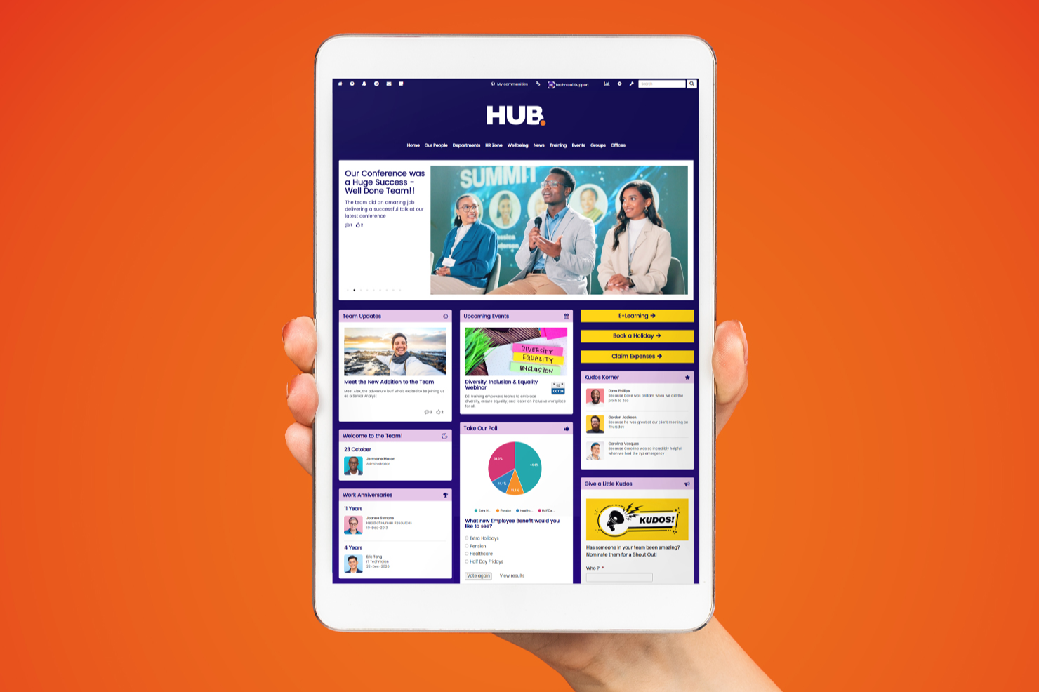 Hub screenshot - Le 10 migliori app per la comunicazione aziendale recensite nel 2026