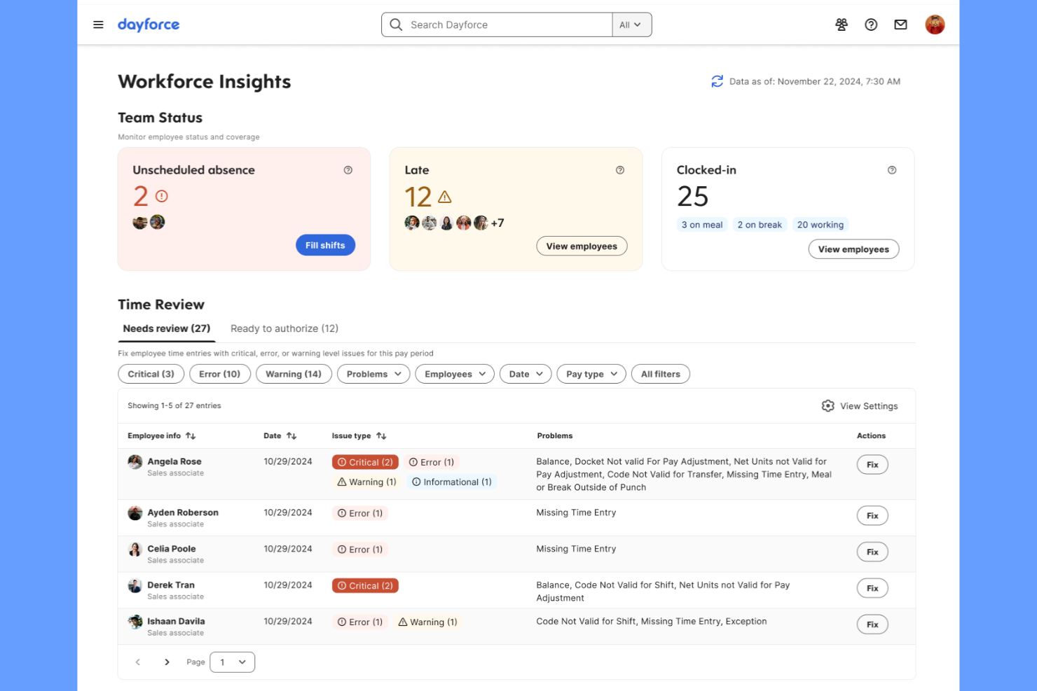 Dayforce screenshot - Le 10 migliori soluzioni software per la gestione delle assenze nel 2026