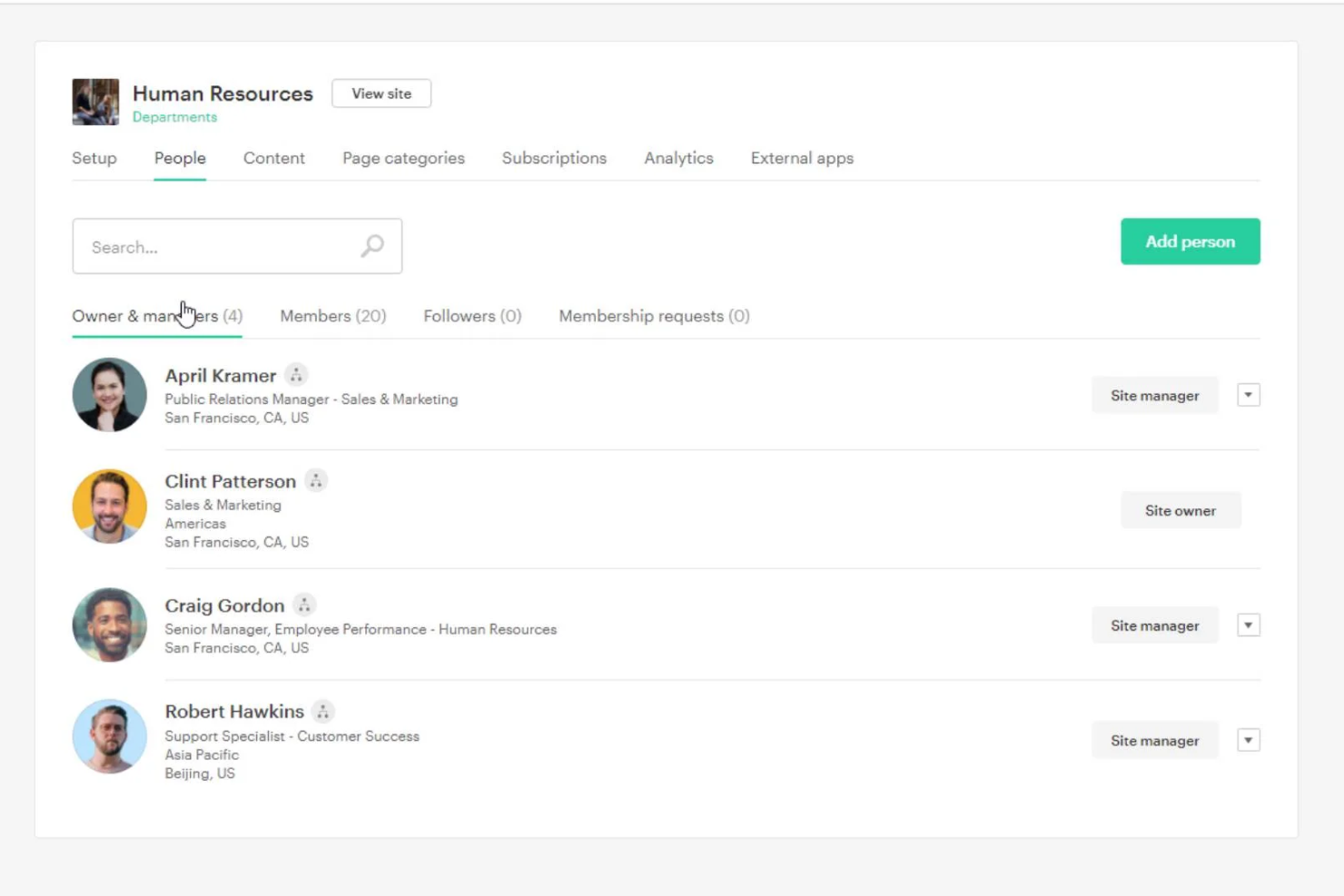 Simpplr screenshot - Le 10 Migliori Soluzioni Software per Elenco Dipendenti Recensite nel 2026